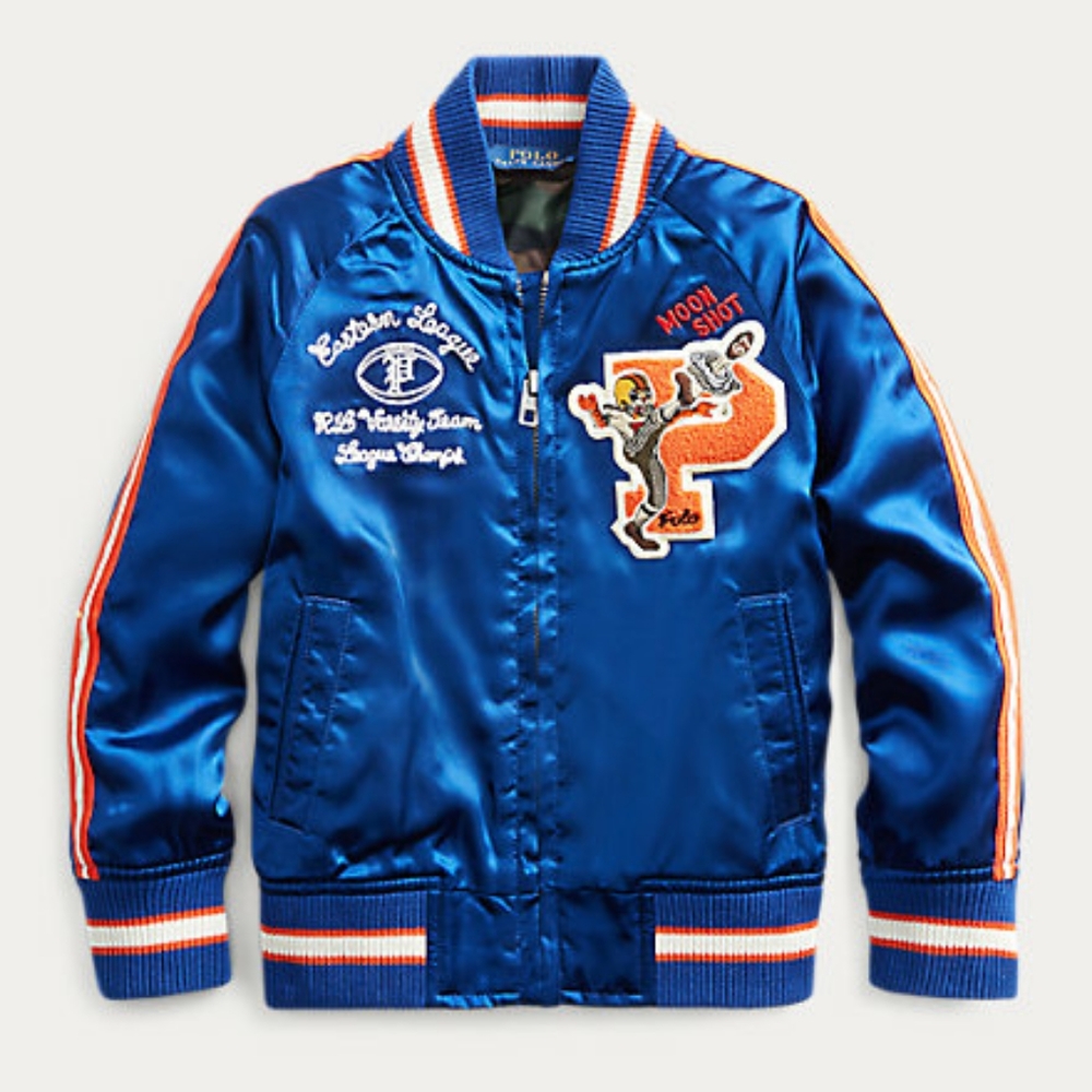 New Polo by Ralph Lauren Satin Souvenir Varsity